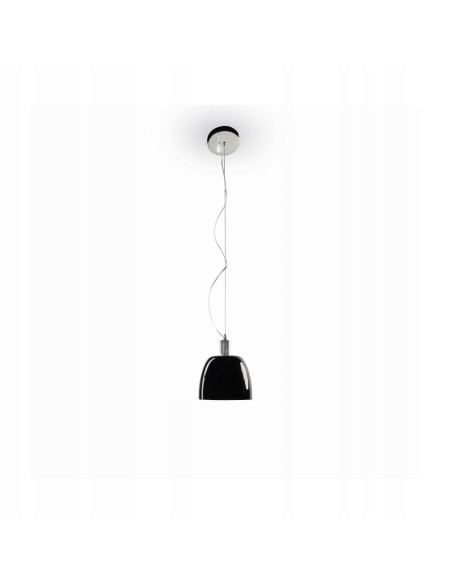 Lampa sufitowa Porto I Nero - nowoczesny metalowy klosz z regulacją, czarny połysk, 117 cm, idealna do wnętrz