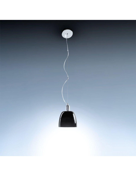 Lampa sufitowa Porto I Nero - nowoczesny metalowy klosz z regulacją, czarny połysk, 117 cm, idealna do wnętrz