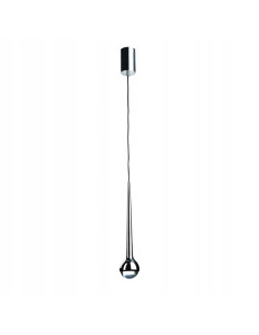 Lampa sufitowa LED Cappi Cromo 5W w srebrnej, nowoczesnej formie – regulowana wysokość do 150 cm, idealna do kuchni i lobby