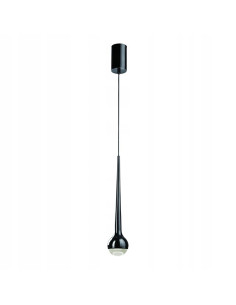 Lampa wisząca Cappi Nero - minimalistyczny styl, regulowana wysokość, idealna do biura i salonu, zintegrowane LED.