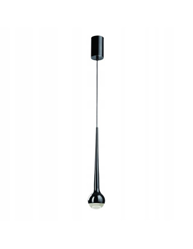 Lampa wisząca Cappi Nero - minimalistyczny styl, regulowana wysokość, idealna do biura i salonu, zintegrowane LED.