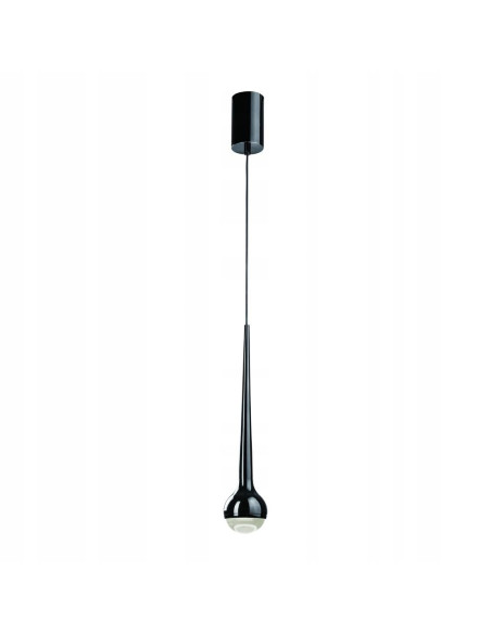 Lampa wisząca Cappi Nero - minimalistyczny styl, regulowana wysokość, idealna do biura i salonu, zintegrowane LED.