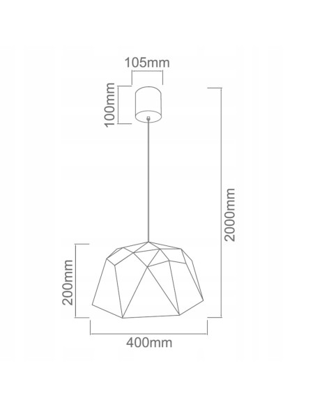 Żyrandol Skandynawski Iseo Bianco S - Elegancki Klosz Stożkowy LED do Biura i Domu, 40 cm, Orlicki Design