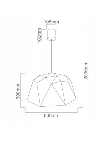 Żyrandol Iseo Bianco M - nowoczesny stożkowy żyrandol w eleganckim białym kolorze do wszelkich wnętrz