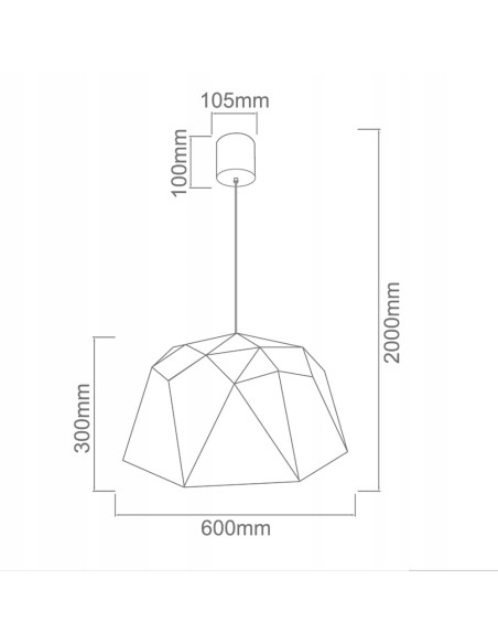 Żyrandol Iseo Bianco M - nowoczesny stożkowy żyrandol w eleganckim białym kolorze do wszelkich wnętrz