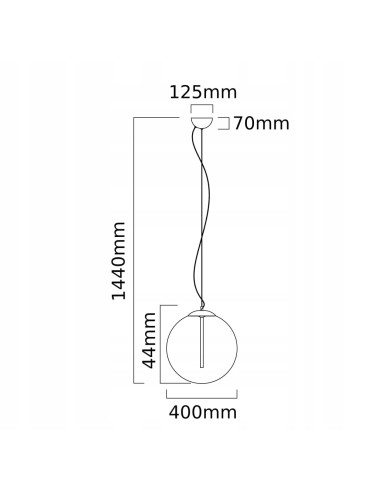 Żyrandol Planet L – nowoczesna lampa wisząca w minimalistycznym stylu, idealna do stylowych wnętrz.