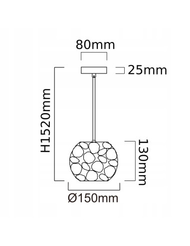 Lampa wisząca Carera Cromo S, chromowana, 152 cm, nowoczesny design do eleganckich wnętrz restauracyjnych i domowych
