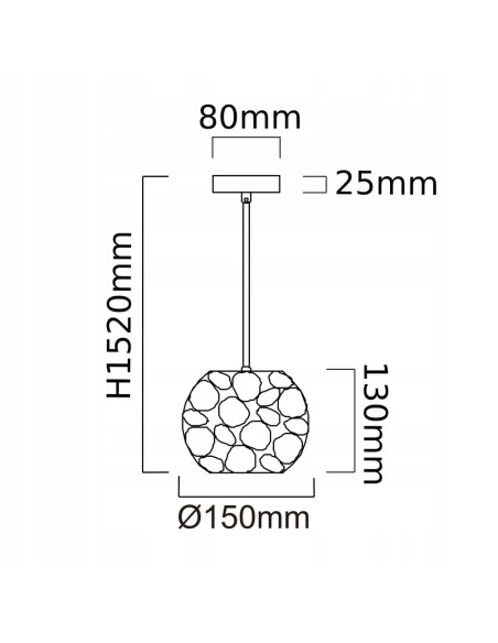 Lampa wisząca Carera Cromo S, chromowana, 152 cm, nowoczesny design do eleganckich wnętrz restauracyjnych i domowych