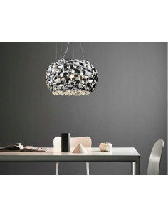 Żyrandol Carera Cromo - elegancka lampa wisząca z lusterkami, 6 źródeł światła, nowoczesne srebrne wykończenie. 2