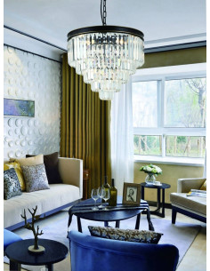 Lampa wisząca Artico z kryształami - elegancki żyrandol w stylu glamour do jadalni i salonu 2