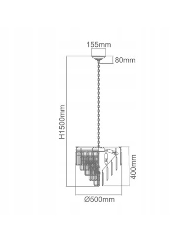 Lampa wisząca Artico z kryształami - elegancki żyrandol w stylu glamour do jadalni i salonu