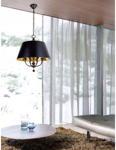 Lampa żyrandol TOMBA BIANCO ecru - elegancka metalowa lampa do salonu, jadalni, sypialni i innych pomieszczeń. 2