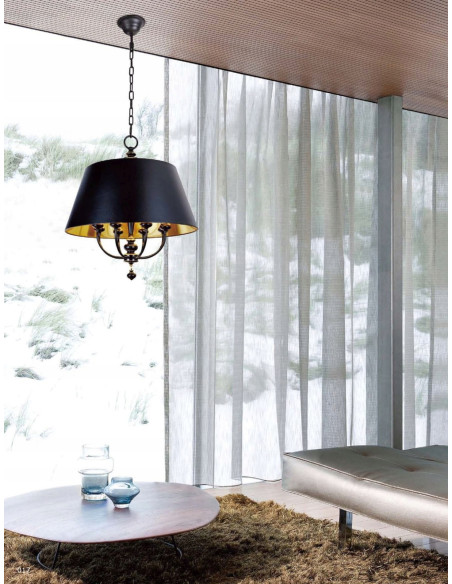 Lampa żyrandol TOMBA BIANCO ecru - elegancka metalowa lampa do salonu, jadalni, sypialni i innych pomieszczeń.