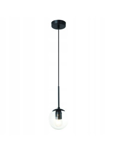 Lampa wisząca Bao I Nero Claro z transparentnym kloszem - nowoczesny design do eleganckiego wnętrza