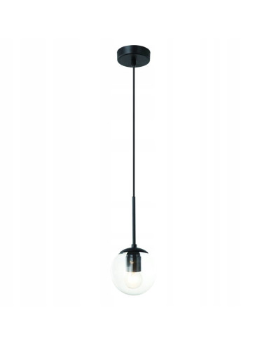 Lampa wisząca Bao I Nero Claro z transparentnym kloszem - nowoczesny design do eleganckiego wnętrza