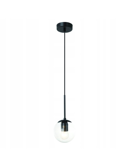 Lampa wisząca Bao I Nero Claro z transparentnym kloszem - nowoczesny design do eleganckiego wnętrza