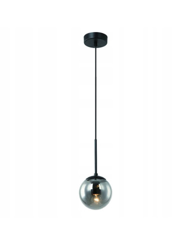Lampa wisząca Bao I Nero Fume - nowoczesna kula w stylu industrialnym do eleganckich wnętrz i przestrzeni publicznych