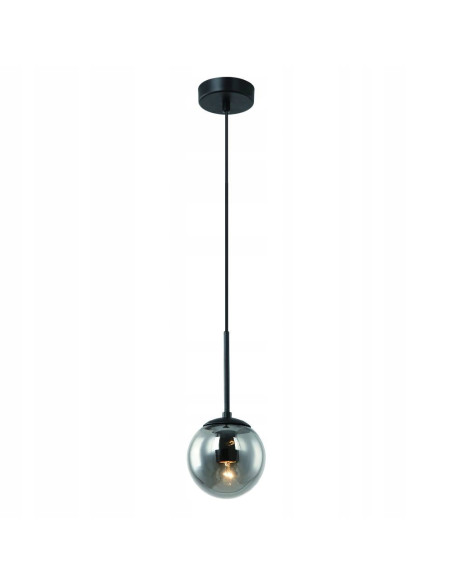 Lampa wisząca Bao I Nero Fume - nowoczesna kula w stylu industrialnym do eleganckich wnętrz i przestrzeni publicznych