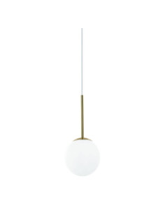 Lampa wisząca Bao I Gold IP44 – nowoczesna kula o złotym uchwycie do stylowych wnętrz i łazienek.
