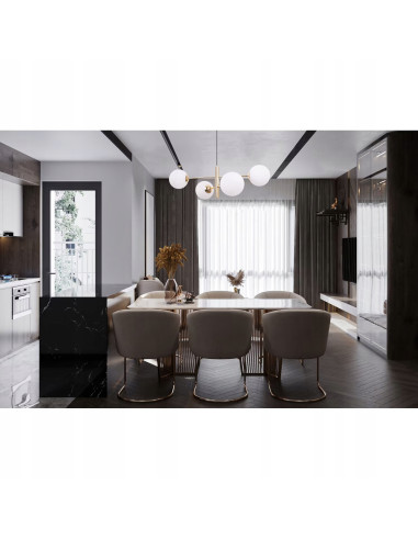 Lampa wisząca VICENZA w złotym, nowoczesnym stylu z 4 mlecznymi kloszami - idealna do eleganckich wnętrz