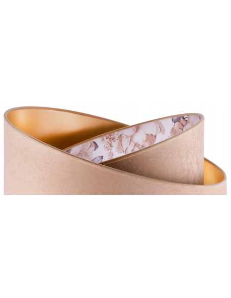 Lampa wisząca MEDIOLAN w beżowej tkaninie z kwiecistym motywem - elegancki detal do każdego wnętrza