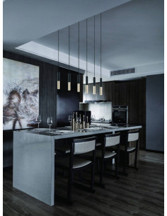 Lampa sufitowa Slimi S Nero Track - elegancka lampa w kolorze czarnym i różowego złota do nowoczesnych wnętrz 2