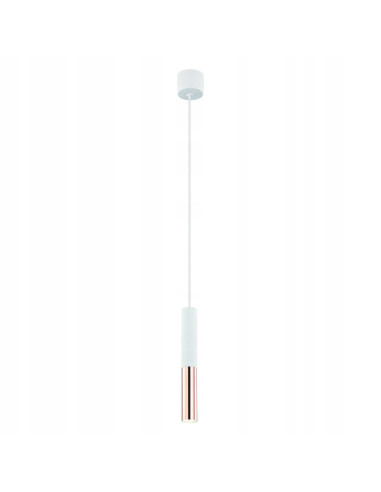 Lampa wisząca Slimi S w Białym i Różowym Złocie - Elegancka i Nowoczesna do Minimalistycznych Wnętrz