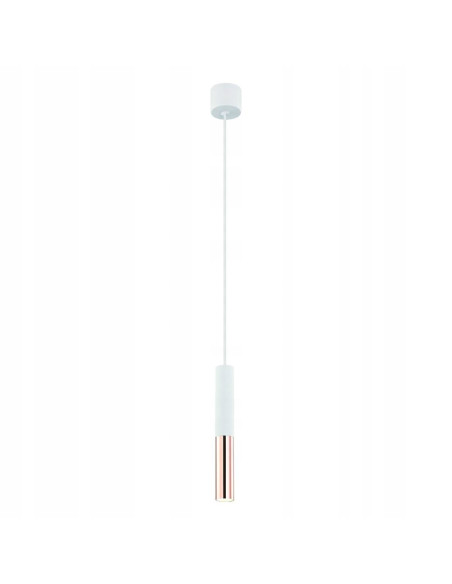 Lampa wisząca Slimi S w Białym i Różowym Złocie - Elegancka i Nowoczesna do Minimalistycznych Wnętrz