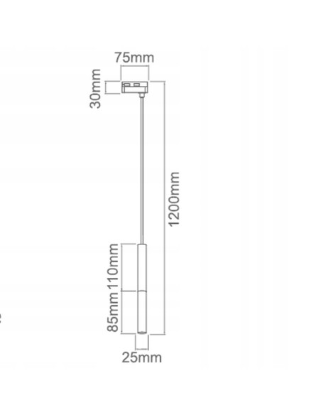 Lampa wisząca Slimi S Nero Track / Gold - nowoczesny zwis w eleganckim stylu, idealny do biura i jadalni