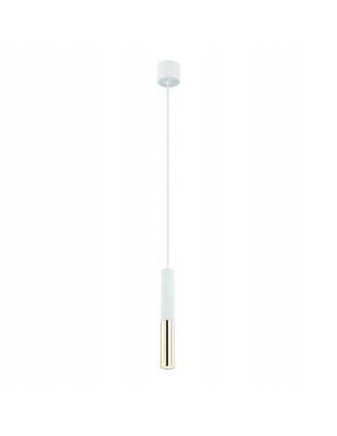 Lampa Wisząca Slimi S Bianco/Złota - Nowoczesny Akcent Glamour do Wnętrz