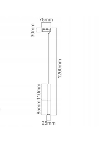 Lampa sufitowa Slimi S Bianco Track - Nowoczesny punkt świetlny w białej metalowej obudowie do stylowych wnętrz