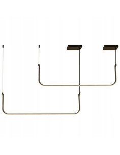 Lampa wisząca MINIMA-2 U LED, czarna, nowoczesna, 3000K, 3200 lumenów - idealna do jadalni i salonu