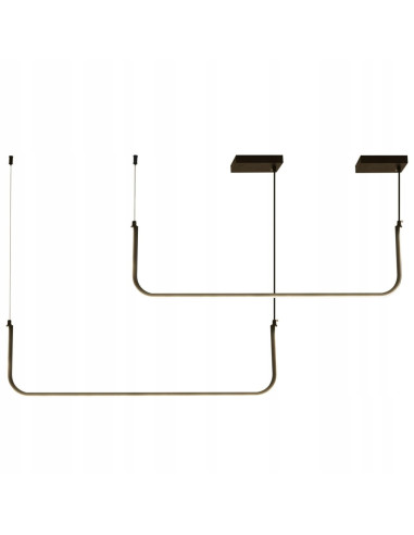 Lampa wisząca MINIMA-2 U LED, czarna, nowoczesna, 3000K, 3200 lumenów - idealna do jadalni i salonu