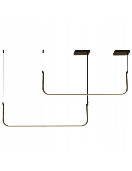 Lampa wisząca MINIMA-2 U LED, czarna, nowoczesna, 3000K, 3200 lumenów - idealna do jadalni i salonu