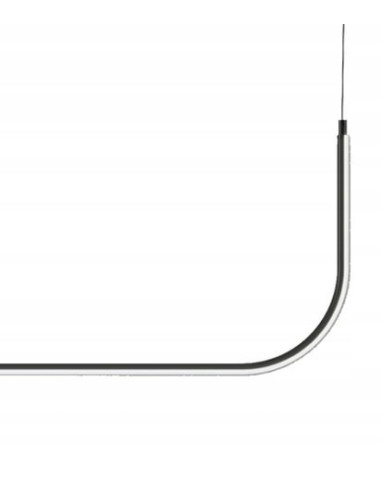 Lampa wisząca MINIMA-2 U LED, czarna, nowoczesna, 3000K, 3200 lumenów - idealna do jadalni i salonu