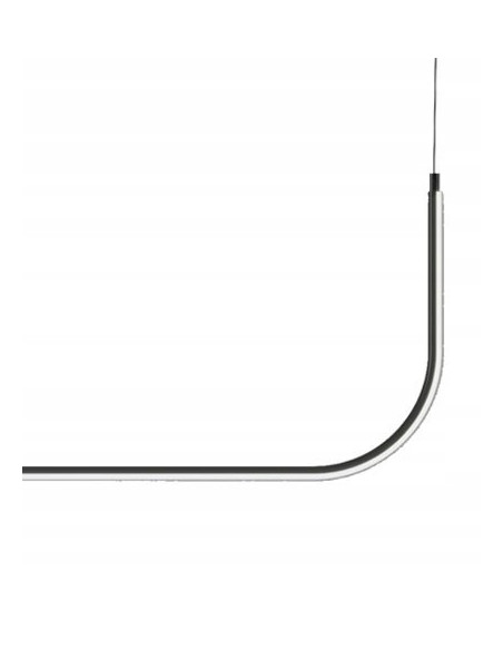 Lampa wisząca MINIMA-2 U LED, czarna, nowoczesna, 3000K, 3200 lumenów - idealna do jadalni i salonu