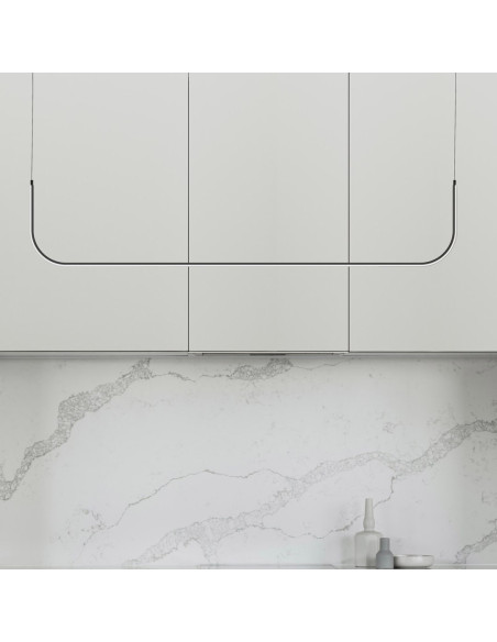 Lampa wisząca MINIMA-2 U LED, czarna, nowoczesna, 3000K, 3200 lumenów - idealna do jadalni i salonu