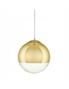 Lampa wisząca FLASH 20cm w kolorze złotym, nowoczesny design z kryształowym kloszem E27 do biura i wnętrz. 2