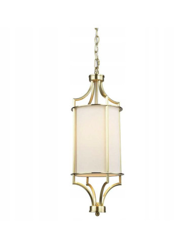 Lampa Wisząca Lunga Old Gold - Barokowa Elegancja z Kremowym Kloszem, Doskonała do Każdego Wnętrza