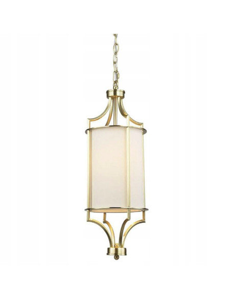 Lampa Wisząca Lunga Old Gold - Barokowa Elegancja z Kremowym Kloszem, Doskonała do Każdego Wnętrza