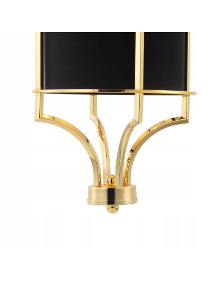 Lampa wisząca Lunga Gold Nero - nowoczesny czarny design z luksusowymi złotymi akcentami do eleganckich wnętrz.