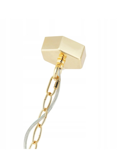 Lampa wisząca Lunga Gold Nero - nowoczesny czarny design z luksusowymi złotymi akcentami do eleganckich wnętrz.