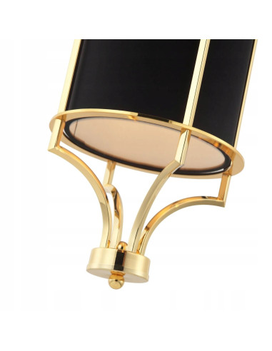 Lampa wisząca Lunga Gold Nero - nowoczesny czarny design z luksusowymi złotymi akcentami do eleganckich wnętrz.