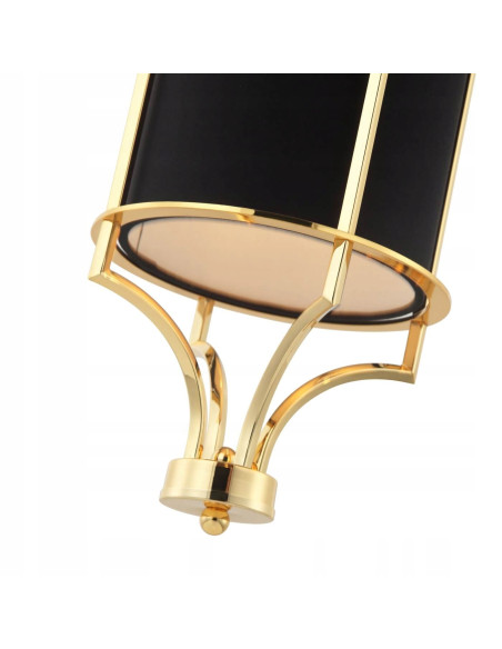 Lampa wisząca Lunga Gold Nero - nowoczesny czarny design z luksusowymi złotymi akcentami do eleganckich wnętrz.