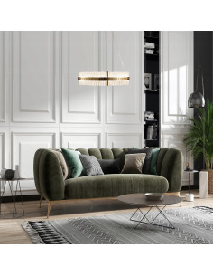 Lampa wisząca AURA LED w złotym wykończeniu z kryształami – nowoczesny design i elegancja do każdego wnętrza 2