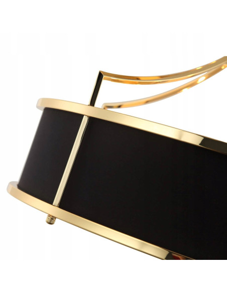 Żyrandol Stanza Gold/Nero S – elegancka lampa sufitowa z 3 źródłami światła E27 w klasycznym stylu do biura i kuchni