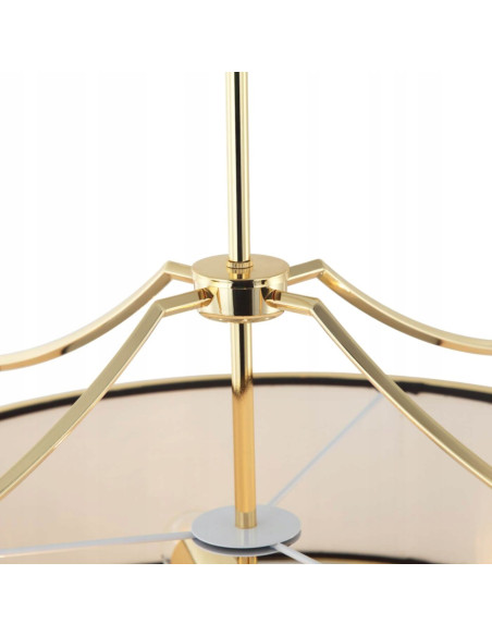 Żyrandol Stanza Gold/Nero S – elegancka lampa sufitowa z 3 źródłami światła E27 w klasycznym stylu do biura i kuchni
