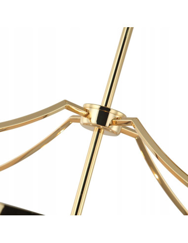 Żyrandol Stanza Gold/Nero S – elegancka lampa sufitowa z 3 źródłami światła E27 w klasycznym stylu do biura i kuchni