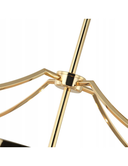 Żyrandol Stanza Gold/Nero S – elegancka lampa sufitowa z 3 źródłami światła E27 w klasycznym stylu do biura i kuchni