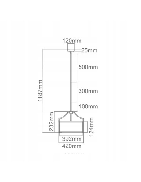 Żyrandol Stanza Gold/Nero S – elegancka lampa sufitowa z 3 źródłami światła E27 w klasycznym stylu do biura i kuchni